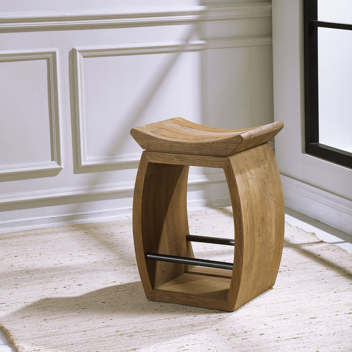 Uttermost Connor Modern Wood Counter Stool 24988