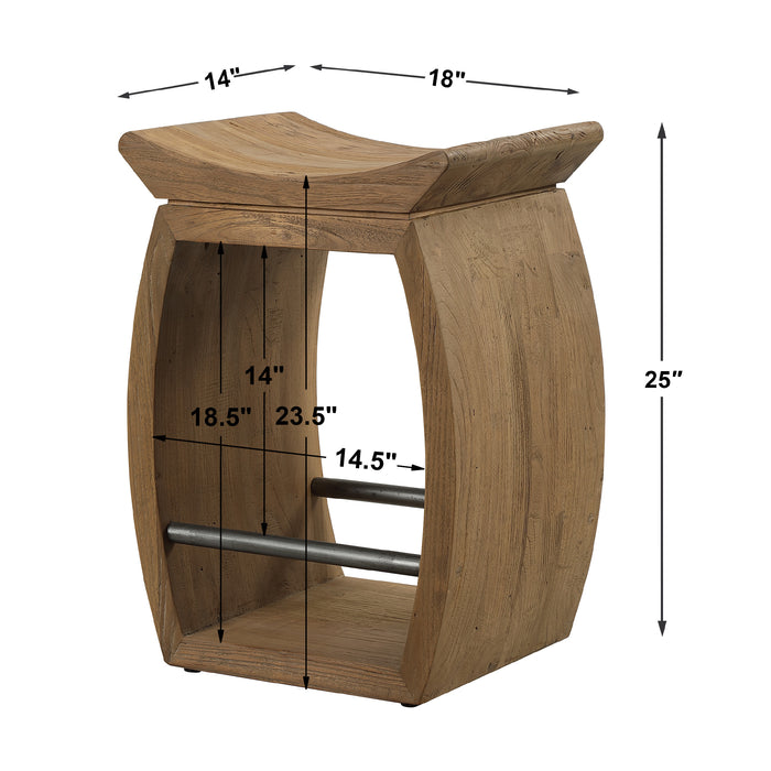 Uttermost Connor Modern Wood Counter Stool 24988