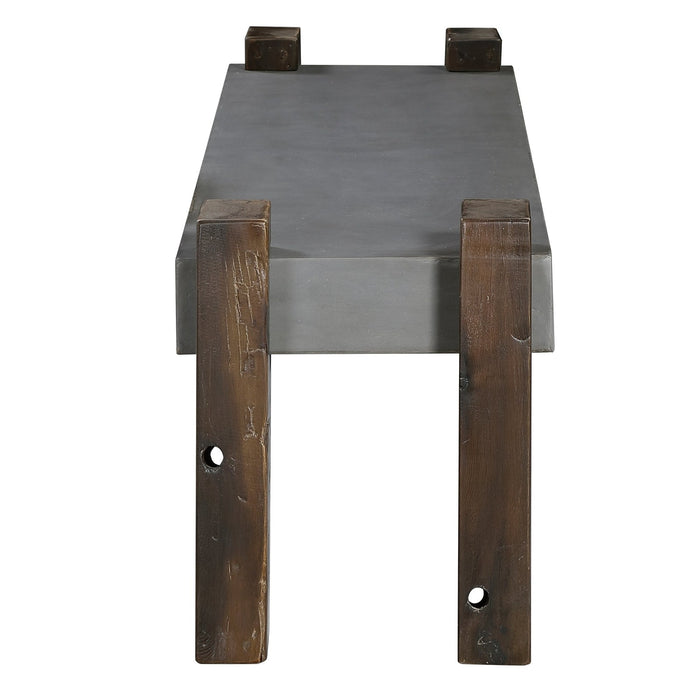 Uttermost Lavin Industrial Concrete Bench 24991