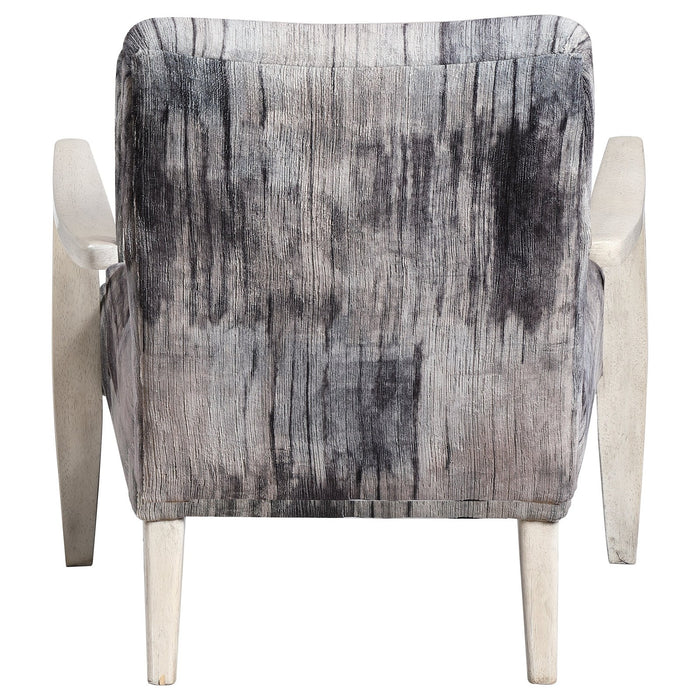 Uttermost Watercolor Gray Chenille Accent Chair 23587