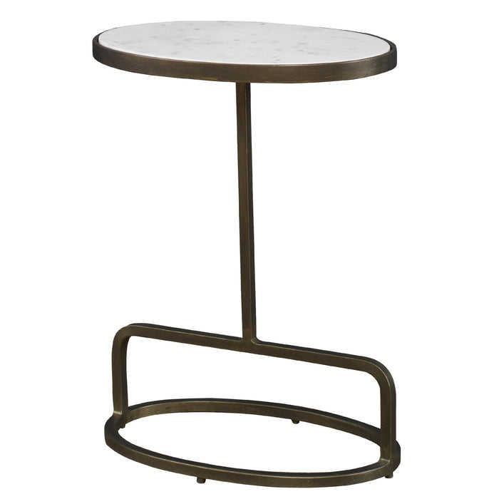Uttermost Jessenia White Marble Accent Table 25135