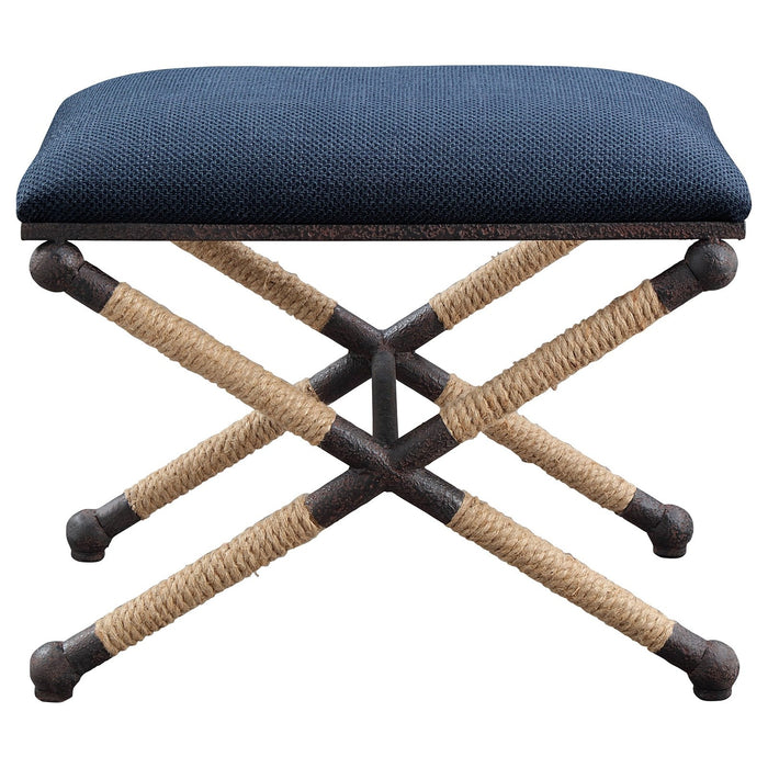 Uttermost Firth Small Navy Fabric Bench 23598