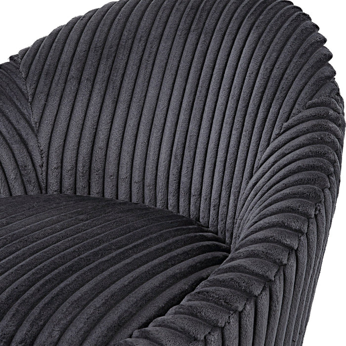 Uttermost Crue Gray Fabric Swivel Chair 23599