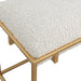 Uttermost Paradox Small Gold & White Shearling Bench 23663