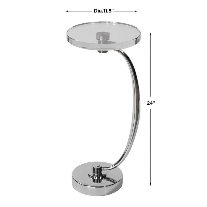 Uttermost Waveney Nickel Drink Table 25144