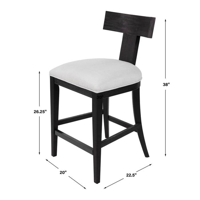 Uttermost Idris Modern Wood Counter Stool 23664