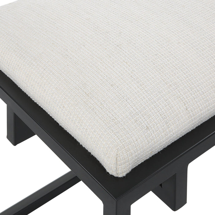 Uttermost Paradox Iron & Fabric Bench 23674