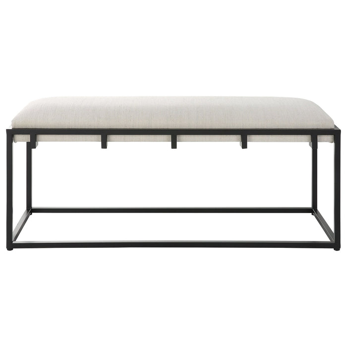 Uttermost Paradox Iron & Fabric Bench 23674