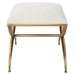 Uttermost Crossing Small White Bench 23677