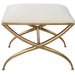 Uttermost Crossing Small White Bench 23677