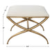 Uttermost Crossing Small White Bench 23677
