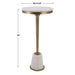 Uttermost Edifice White Marble Drink Table 25177