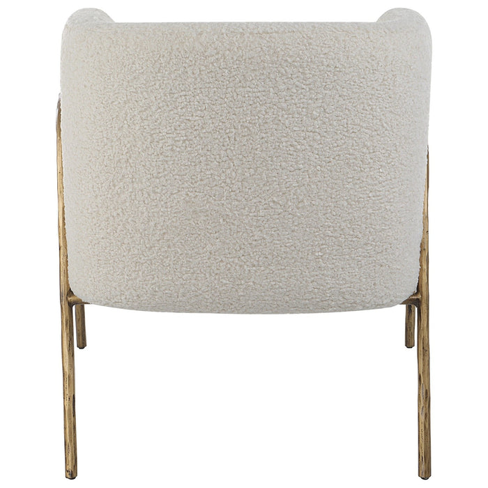 Uttermost Jacobsen Off White Shearling Accent Chair 23686