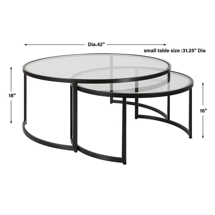 Uttermost Rhea Black Nesting Coffee Tables S/2 25190