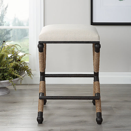Uttermost Firth Rustic Oatmeal Counter Stool 23709