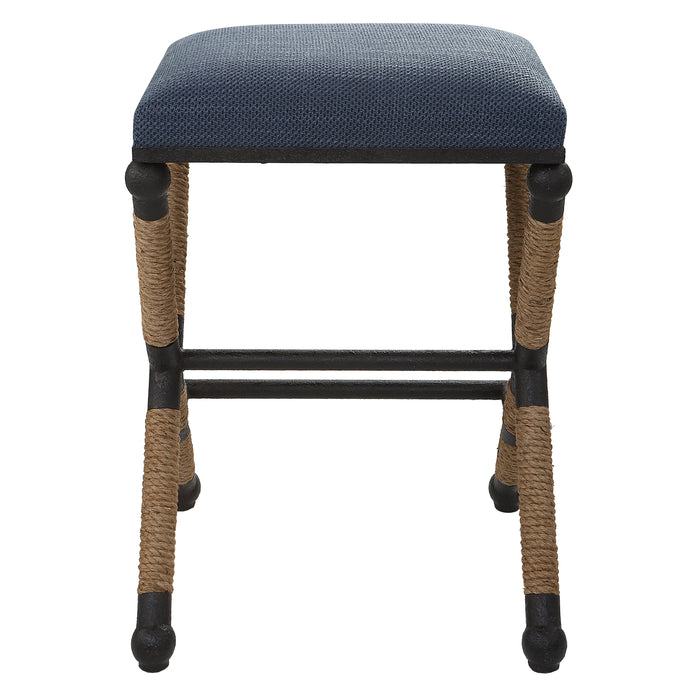 Uttermost Firth Rustic Navy Counter Stool 23710
