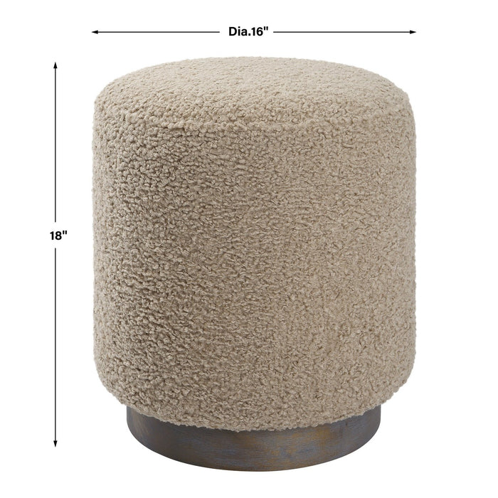 Uttermost Avila Latte Round Ottoman 23714