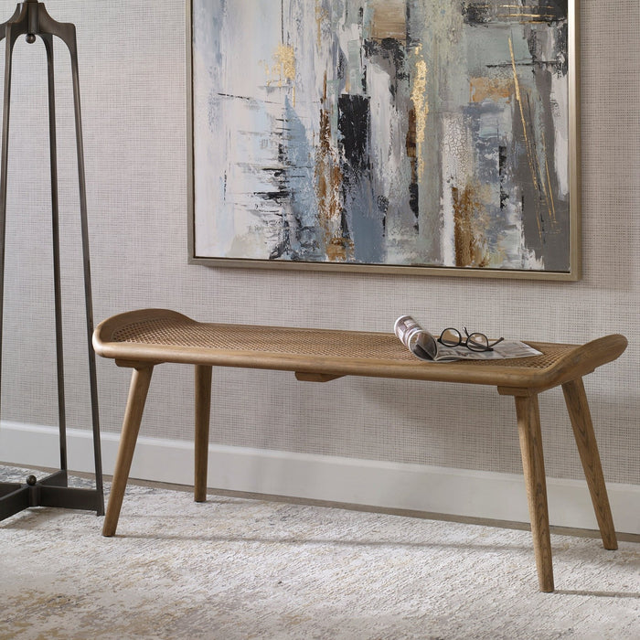 Uttermost Arne Woven Rattan Bench 25197