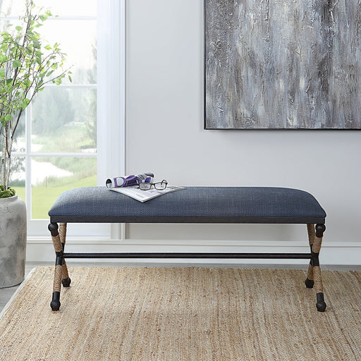 Uttermost Firth Rustic Navy Bench 23713