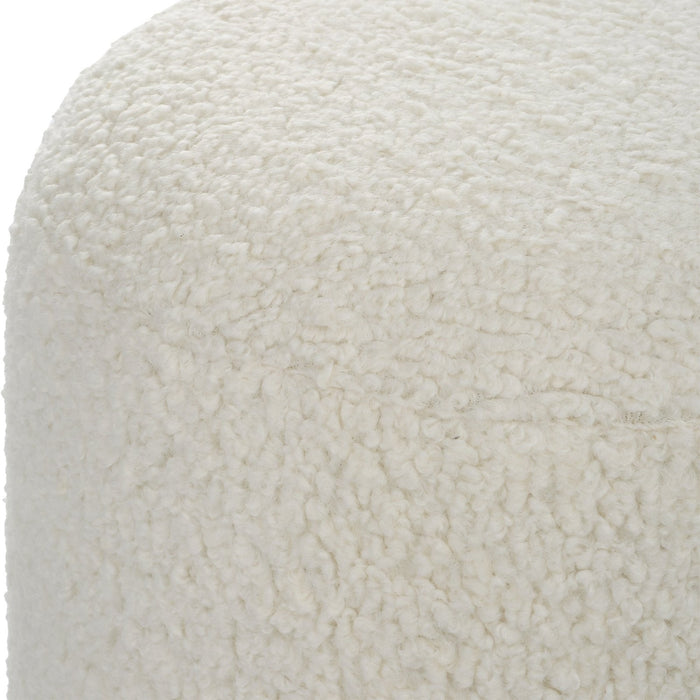 Uttermost Arles White Shearling Ottoman 23715
