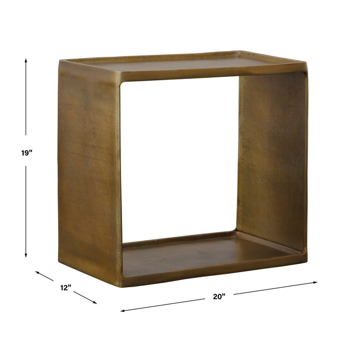 Uttermost Derwent Antique Brass Side Table 25232