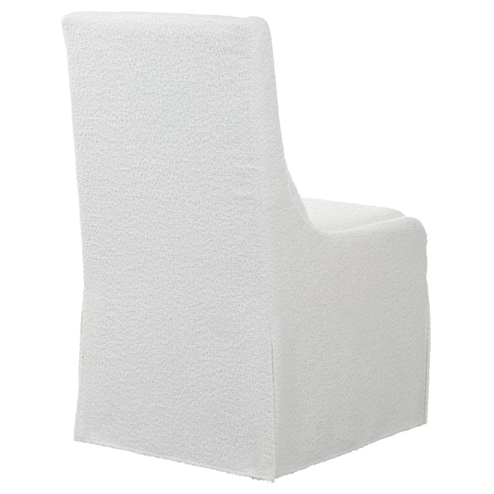 Uttermost Coley White Armless Chair 23728