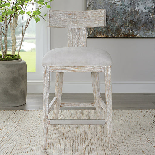 Uttermost Idris White Counter Stool 23693