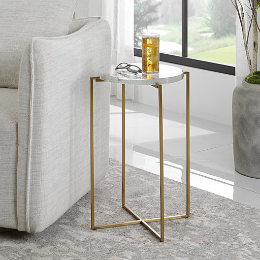 Uttermost Star-crossed Glass Accent Table 25226