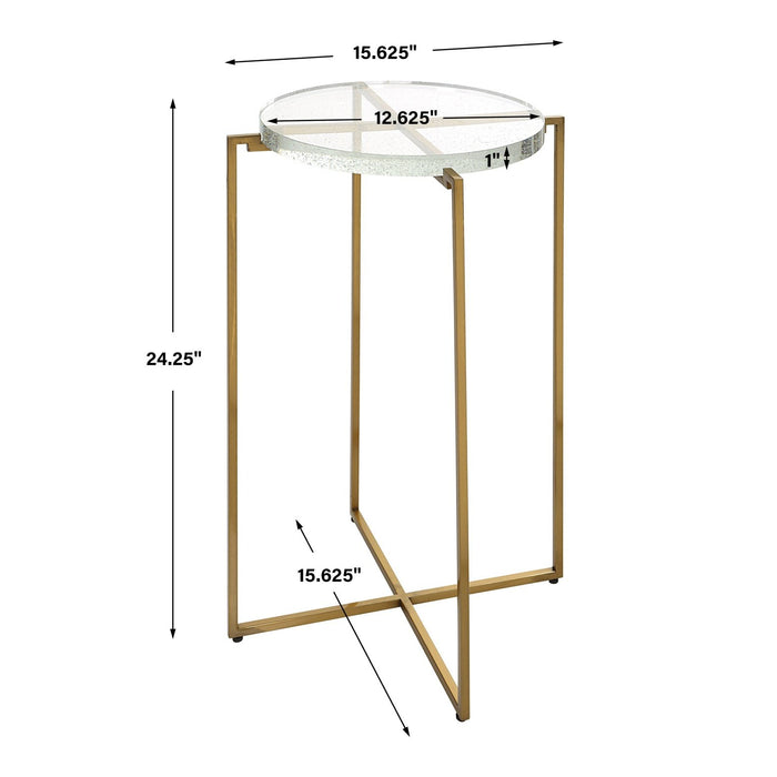 Uttermost Star-crossed Glass Accent Table 25226