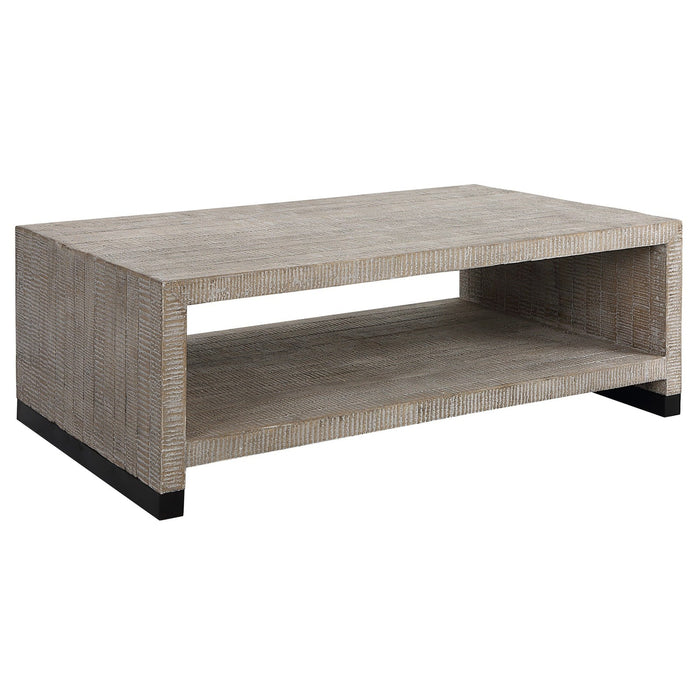 Uttermost Bosk White Washed Coffee Table 25285