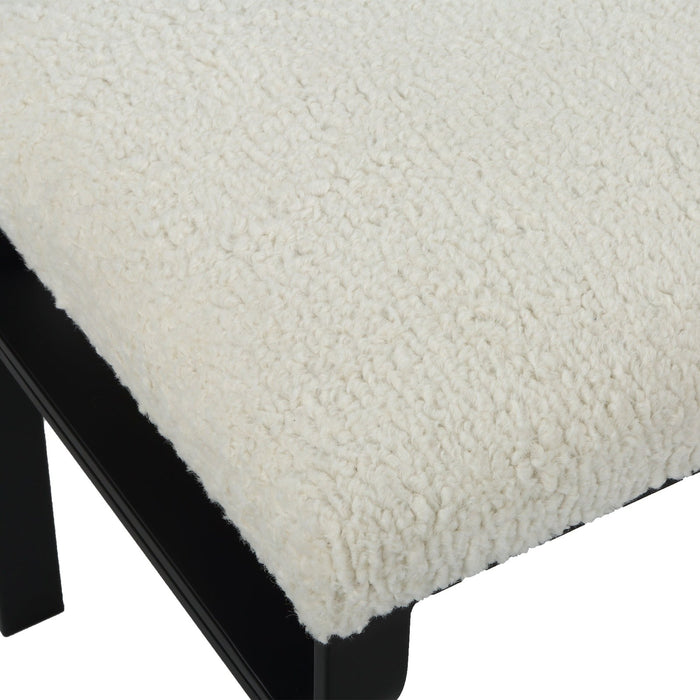 Uttermost Diverge White Shearling Small Bench 23749