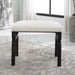 Uttermost Diverge White Shearling Small Bench 23749