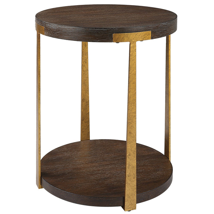 Uttermost Palisade Round Wood Side Table 25554
