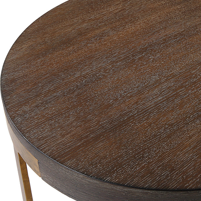 Uttermost Palisade Round Wood Side Table 25554