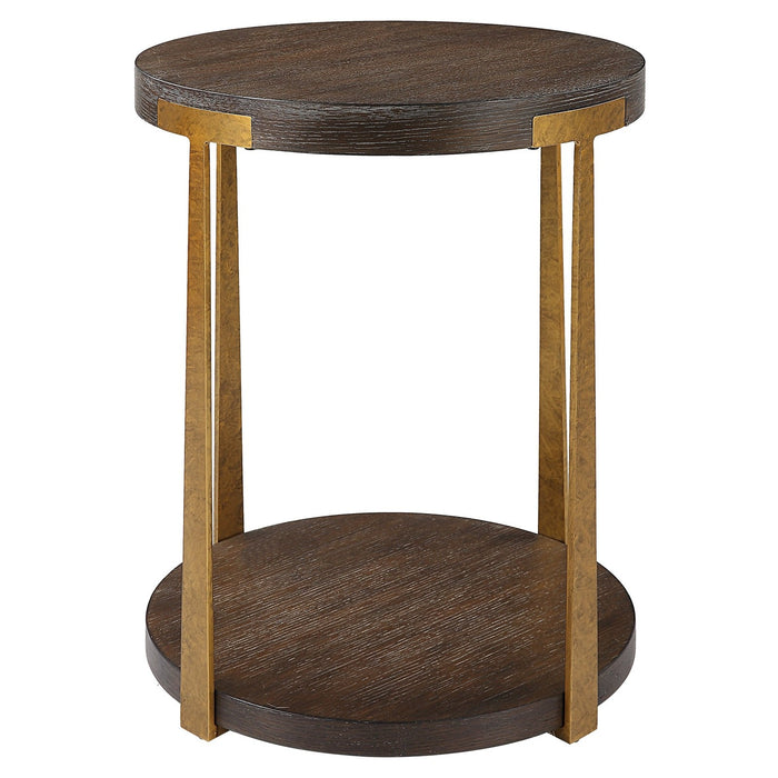 Uttermost Palisade Round Wood Side Table 25554