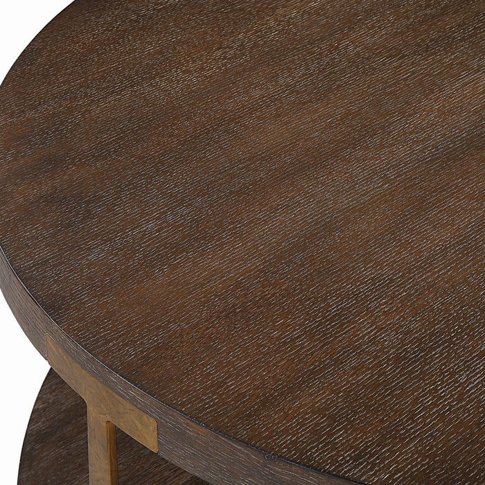 Uttermost Palisade Round Wood Coffee Table 25555