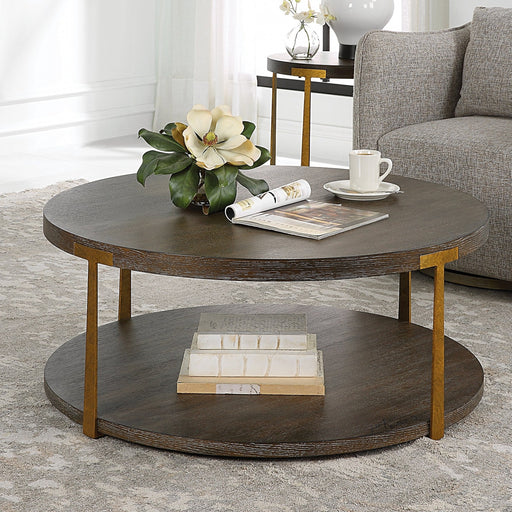 Uttermost Palisade Round Wood Coffee Table 25555