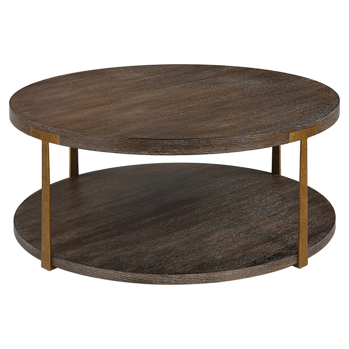 Uttermost Palisade Round Wood Coffee Table 25555