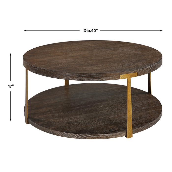 Uttermost Palisade Round Wood Coffee Table 25555