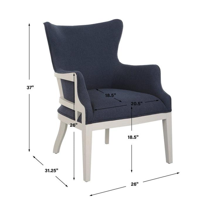 Uttermost Gordonston Blue Fabric Accent Chair 23753