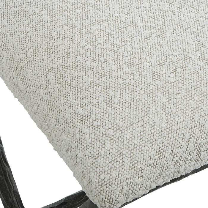 Uttermost Brisby Gray Fabric Small Bench 23750