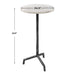 Uttermost Puritan White Marble Drink Table 22897