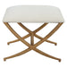 Uttermost Expedition White Fabric Small Bench 23751