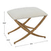 Uttermost Expedition White Fabric Small Bench 23751