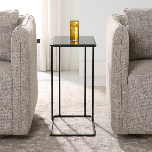 Uttermost Cavern Stone & Iron Accent Table 22905