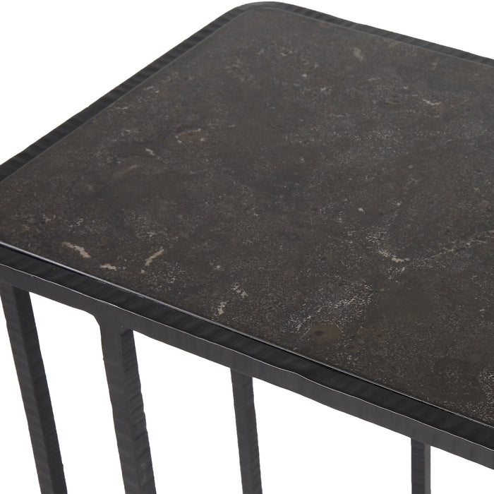 Uttermost Cavern Stone & Iron Accent Table 22905