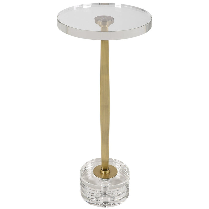 Uttermost Groove Crystal Drink Table 22908