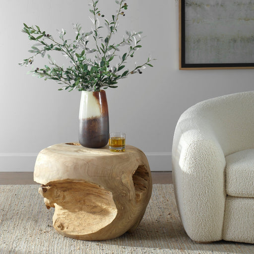Uttermost Sola Handcrafted Teak Side Table 22925