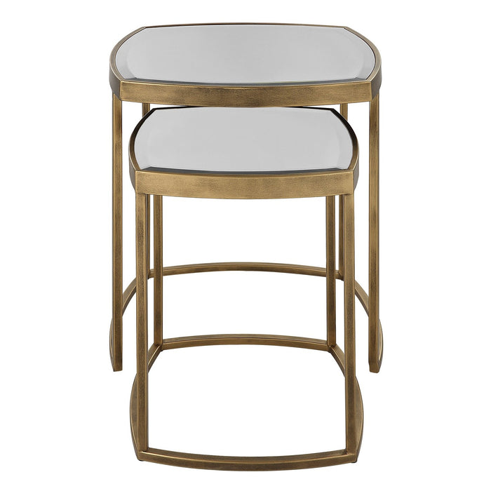 Uttermost Vista Gold Nesting Tables, Set Of 2 22957