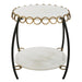 Uttermost Chainlink White Marble Side Table 22974